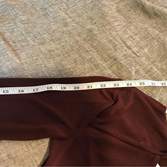 MARCIANO Dark Mauve Color Deep V Cut Body Suit - Picture 10 of 16